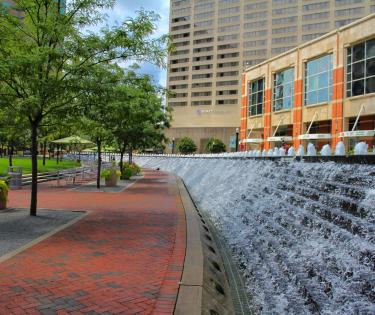 Fountain at Triangle Park