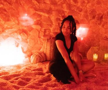 Woman in Salt Cave