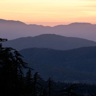 Sunset just off of Pines to Palms Highway in Idyllwild
