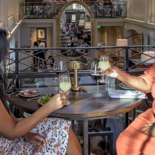 Two women at Ravello Restaurant downtown Montgomery