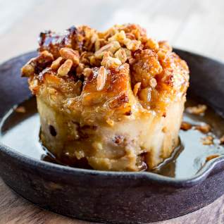 TASTE restaurant Bread pudding dessert in skillet
