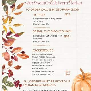 Sweet Creek Farm Thanksgiving Catering