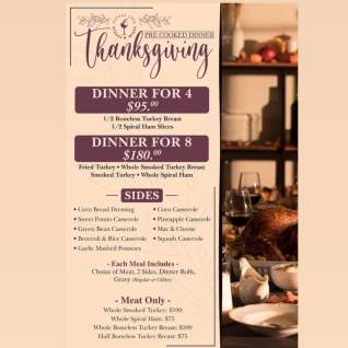 PepperTree Steaks N' Wines Thanksgiving