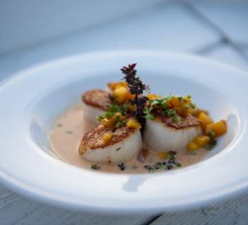 Scallops at Jinks Creek Waterfront Grille on Ocean Isle Beach