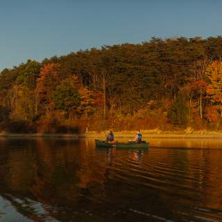 Canoe-on-Lake-Habeeb-Rocky-Gap-State-Park-Allegany-County-MD