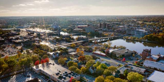 Downtown Rockford Aerial