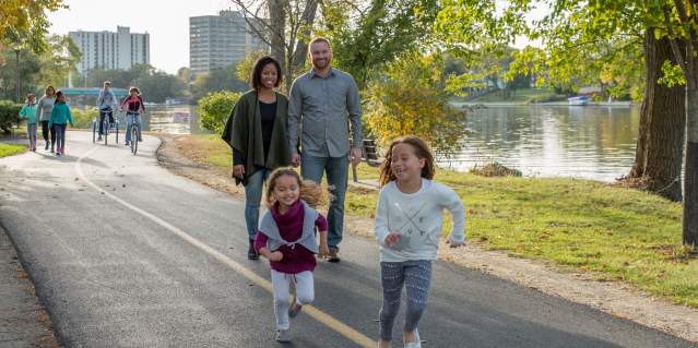 Family on the Rock River Recreation Path