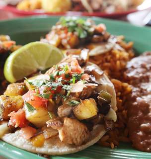 Chicken and pineapple tacos from Que Pasa in Downtown Rapid City