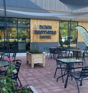 patio space at dunn brothers coffee in rapid city, sd