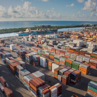Port Everglades cargo container yards