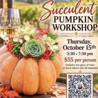 Succulent Pumpkin Workshop at Besson Family Vineyards