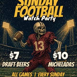 Sunday Football Watch Party at Pour Me Taproom