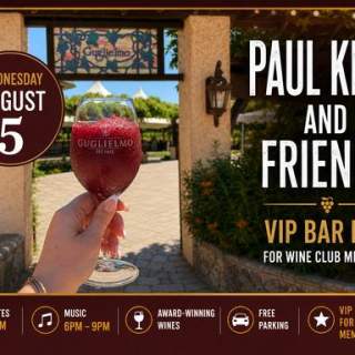 Vines & Vibes Summer Concert Series at Guglielmo Winery Featuring PAUL KENT & FRIENDS