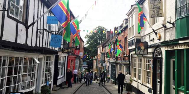 a group of people in the streets of Lincoln
