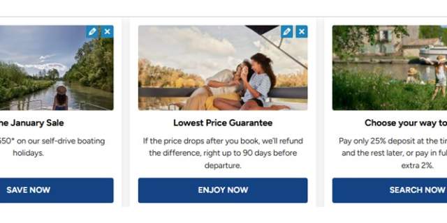 Images of cruising on the river