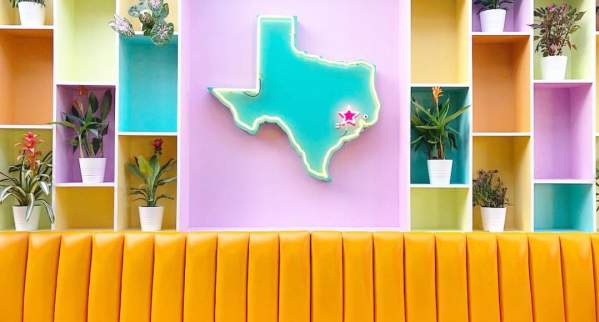 Texas Art Behind Couch