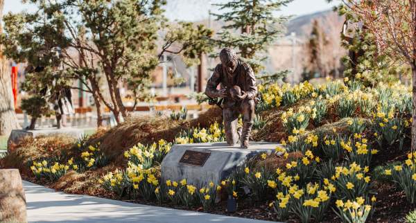Daffodils in the Shakespeare Garden at the Beverley Center for the Arts