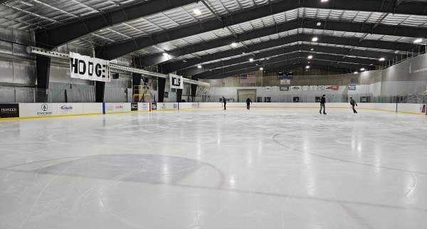 Indoor ice skating at KJ's Ice Barn