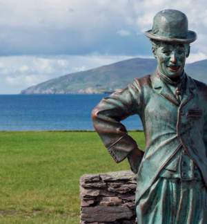 Visit waterville ring of kerry charlie chaplin famous statue failte irealnd content pool