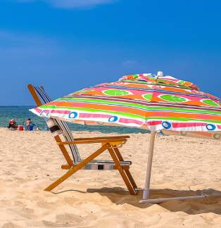 Beach chairs & umbrella