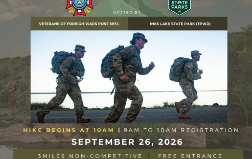TPWD Veteran Mental Health Awareness Ruck Hike