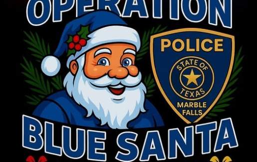 Marble Falls Police Department Blue Santa