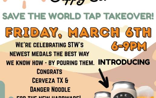 Save The World Brewing Tap Takeover at Balcones Supply Co.