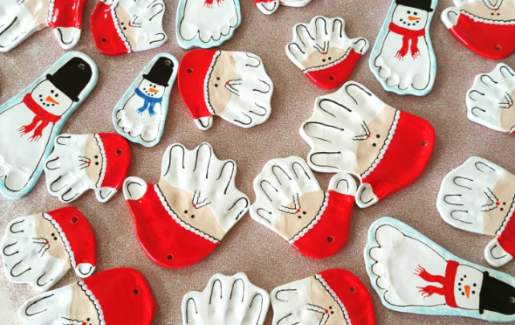 Ceramic Lodge Pop Up: Santa Print Ornaments