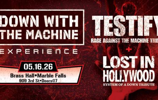Down With The Machine Experience: Testify (Rage Against The Machine Tribute) at Brass Hall