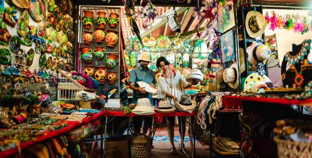 Mercado Artesanalen el Valle de Antón en Coclé, Panamá