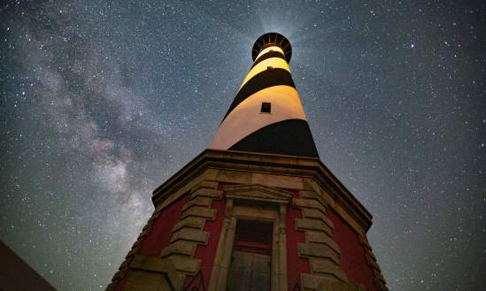 cape hatteras lighthouse night stars