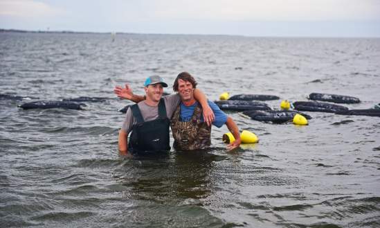 Cape Hatteras Oyster men water