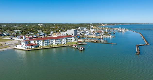 Lighthouse Inn from Bay