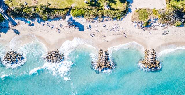 Aerial view of Deerfield Beach, FL