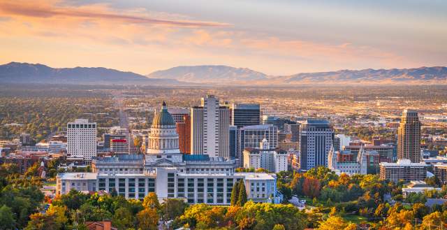 Salt Lake City in the fall.