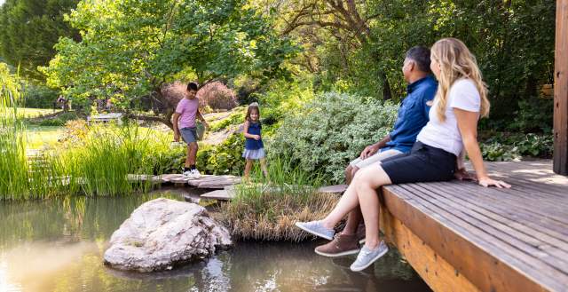 Image of a family at Red Butte Garden