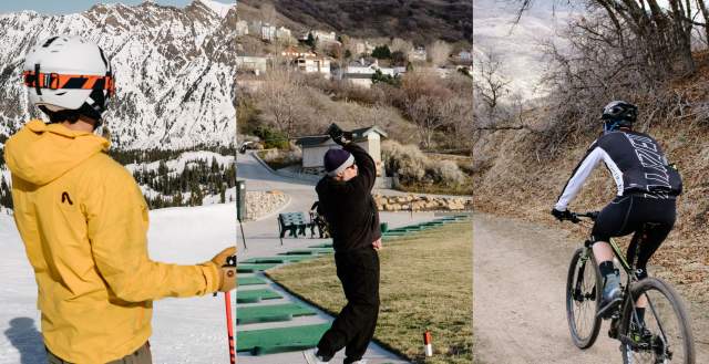 Ski Golf and Bike in the spring