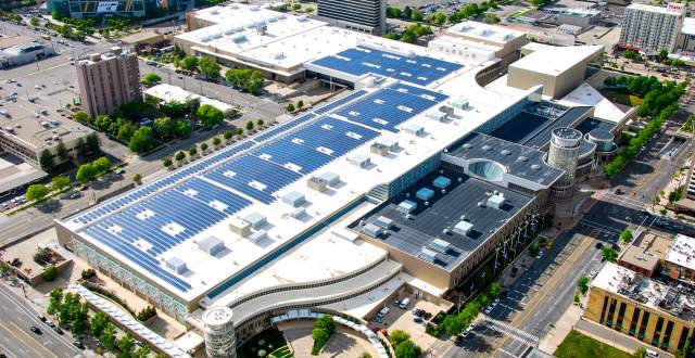 Salt Palace Convention Center Rooftop Solar Panels