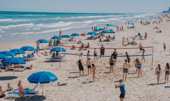 Crowd on SPI Beach