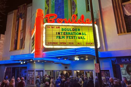 Boulder Theater with Boulder International Film Festival Marquee