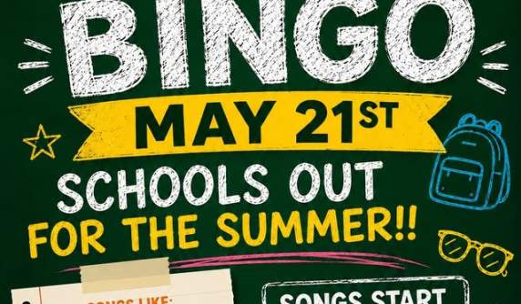 Music Bingo - School's Out for Summer