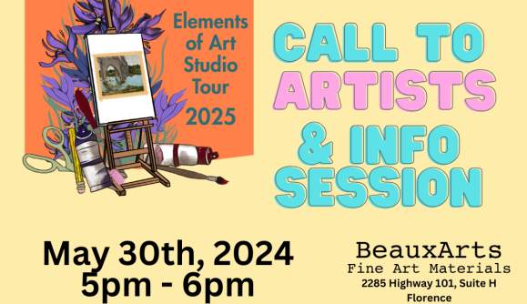 Info Session & Call for Art &#8211; 2025 Elements of Art Studio Tour