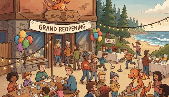 Dragon's Breath Pottery Grand Re - Opening!