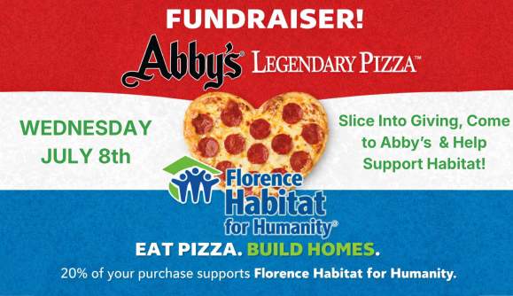 Abby's Pizza Fundraiser for Florence Habitat for Humanity 🍕🏠