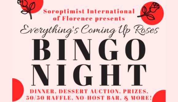Soroptimist BINGO NIGHT Everything's Coming UP Roses