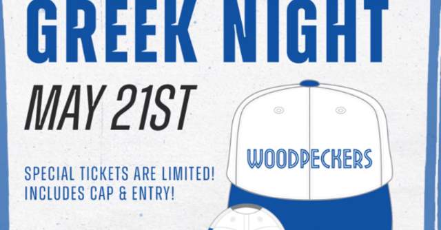 Fayetteville Woodpeckers Baseball: Greek Night