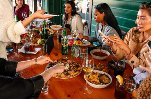 Group of people eating