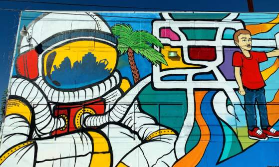 Astronaut and Houston Mural