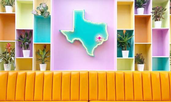 Texas Art Behind Couch