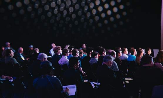 Meeting attendees seated